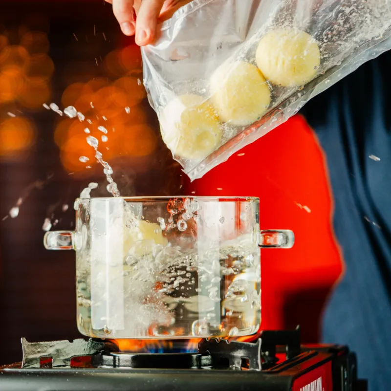 Mini-Kartoffelknödel für das vegane Weihnachtsmenü
