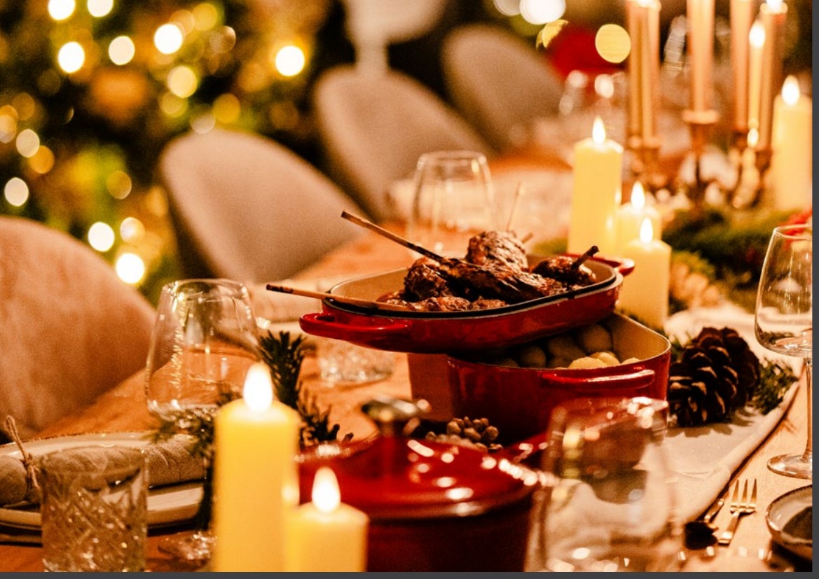 Festliche Weihnachtstafel